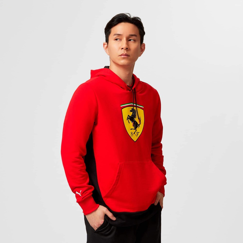 Puma x Ferrari Hoodie Unisex Red Black Scuderia SF Racing Pullover Sweatshirt
